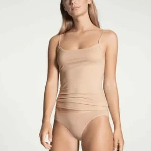 CALIDA Natural Comfort Unterhemd, Spaghetti-Träger, Für Damen 160 ROSE TEINT 13