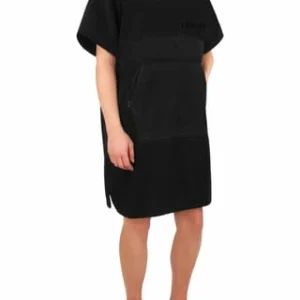 Brandneu 😀 Normani® Bademantel Surfer Poncho Schwarz 👏 12