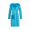 Bestpreis 😀 ESPRIT Bademantel Damen Kapuze Striped Hoody Turquoise – 002 Blau 👍 16