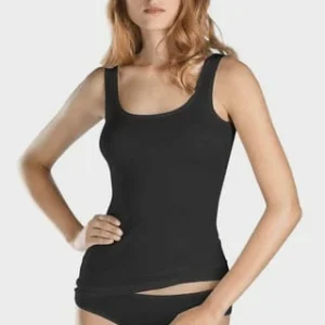 Aktion 😍 HANRO Ultralight Tank-Top, Uni, U-Ausschnitt, Für Damen 0019/ BLACK 😉 12