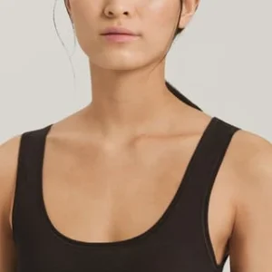 Aktion 😍 HANRO Ultralight Tank-Top, Uni, U-Ausschnitt, Für Damen 0019/ BLACK 😉 16