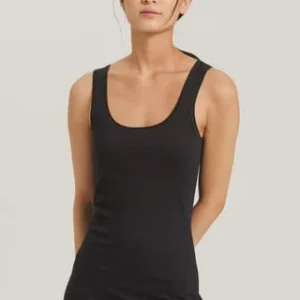 Aktion 😍 HANRO Ultralight Tank-Top, Uni, U-Ausschnitt, Für Damen 0019/ BLACK 😉 18