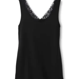 Aktion 😍 HANRO Ultralight Tank-Top, Uni, U-Ausschnitt, Für Damen 0019/ BLACK 😉 20