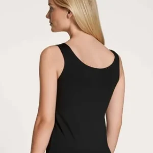 Aktion 😍 HANRO Ultralight Tank-Top, Uni, U-Ausschnitt, Für Damen 0019/ BLACK 😉 24