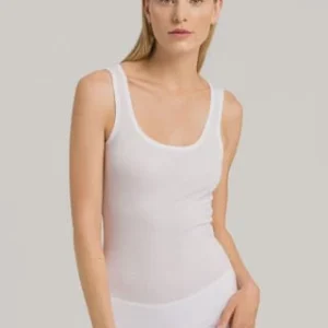 Blitzangebot ✔️ HANRO Ultralight Tank-Top, Uni, U-Ausschnitt, Für Damen 0101/ WHITE 🎁 10