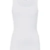 HANRO Ultralight Tank-Top, Uni, U-Ausschnitt, Für Damen 0101/ WHITE 22