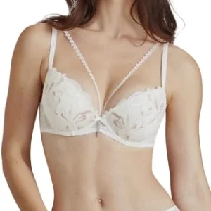 Aubade Encre De Chine Push-Up-BH, Spitze, 3-fach-verstellbar, Für Damen ETER OPAL WEISS 13