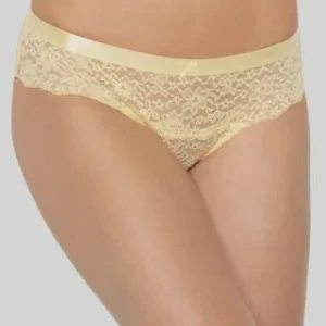 MANGUUN Hüftslip, Spitze, Schleife, Für Damen 031 GELB HELL 9