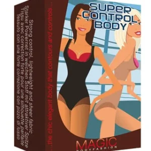 MAGIC BODYFASHION® Super Control Body, Netzmaterial, Uni, Für Damen SCHWARZ 15