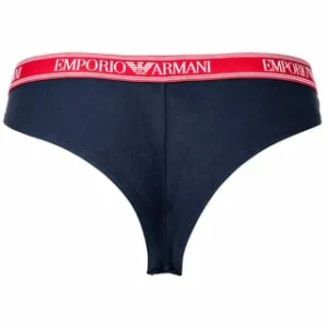 Bestpreis 🔔 EMPORIO ARMANI Damen Brazilian Briefs, 2er Pack – Slips, Stretch Cotton, Einfarbig Marine 🎁 12