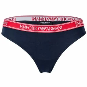 Bestpreis 🔔 EMPORIO ARMANI Damen Brazilian Briefs, 2er Pack – Slips, Stretch Cotton, Einfarbig Marine 🎁 14