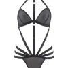 Aubade Rencontre Anonyme Body, Bügellos, Riemen, String, Nieten, Für Damen NOIR 20