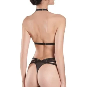 Aubade Rencontre Anonyme Body, Bügellos, Riemen, String, Nieten, Für Damen NOIR 12