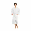 Auslauf 😉 VOSSEN® Bademantel Unisex Kimono Wellington-L Weiß – 030 Weiß 🔥 8