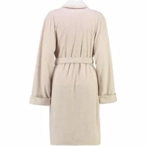 Bestes Angebot 😉 ESPRIT Bademantel Damen Schalkragen Eve Ecru Beige 💯 8