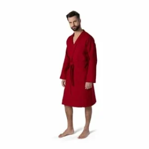 Beste Bewertungen von ⭐ MÖVE Bademantel Unisex Kimono Homewear Ruby – 075 Rot 🔔 31