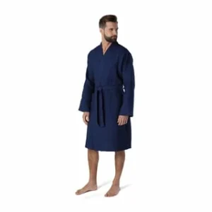 Bestpreis 😀 MÖVE Bademantel Unisex Kimono Homewear Deep Sea – 596 Blau 🧨 29