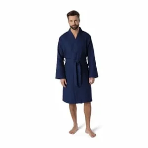 Bestpreis 😀 MÖVE Bademantel Unisex Kimono Homewear Deep Sea – 596 Blau 🧨 31