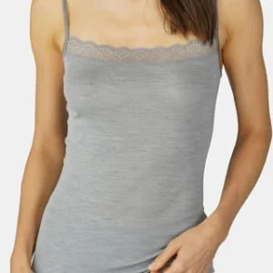 Mey Unterhemd, Spaghetti-Träger, Spitze, Uni, Für Damen 466 MID GREY MELA 12