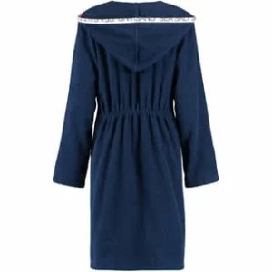 Brandneu 😍 Cawö Bademantel Damen Reißverschluss Mit Kapuze Sea Salt Sand 3101 Navy – 133 Blau 🤩 8