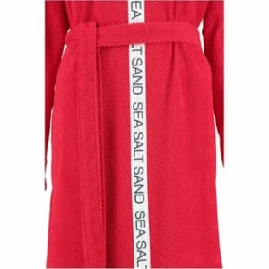 Blitzangebot 😀 Cawö Bademantel Damen Reißverschluss Mit Kapuze Sea Salt Sand 3102 Rot – 203 Rot ⌛ 12